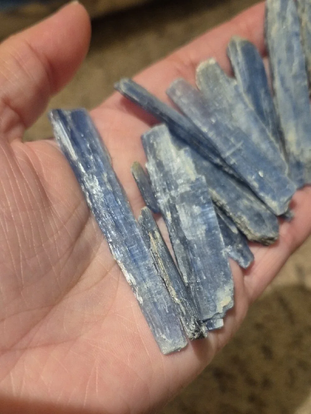 Blue Kyanite Decorative Stone Chips - Natural Home Accent